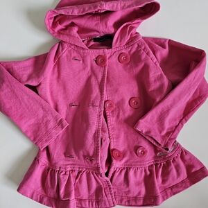 Calvin Klein Jeans Pink Sweater with Ruffled Details Size 4 Girls